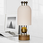 Настольная лампа в виде фонаря с белым фактурным абажуром Echoes of Light варинант исполнения - 2 | Loft Concept в Красноярске