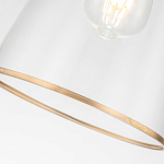 Подвесной светильник золотого цвета с колоколообразным стеклянным плафоном и декоративным элементом Elstead Lighting варинант исполнения - 3 | Loft Concept в Красноярске