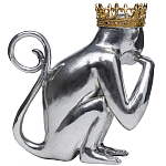 Статуэтка обезьяна в короне серебряная Golden Monkey варинант исполнения - 2 | Loft Concept в Красноярске