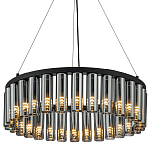 Люстра со стеклянными цилиндрическими плафонами Luminous Cylinders Smoky Round варинант исполнения - 3 | Loft Concept в Красноярске