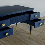 Письменный стол с 4-мя ящиками Elsa Dreams Blue варинант исполнения - 4 | Loft Concept в Красноярске