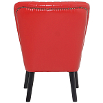 Кресло с обивкой из эко-кожи Harper Armchair Red варинант исполнения - 4 | Loft Concept в Красноярске