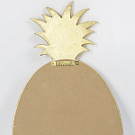 Зеркало овальной формы с золотистой рамкой и декоративной верхушкой в виде ананаса Pineapple Shine  варинант исполнения - 5 | Loft Concept в Красноярске