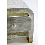 Тумбочка прикроватная с ящиком Tofino White Bone Inlay  Bedside Cabinet   варинант исполнения - 2 | Loft Concept в Красноярске
