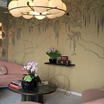 Обои в японском стиле Wisteria Original colourway on Raw Silk dyed silk варинант исполнения - 1 | Loft Concept в Красноярске