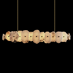 Подвесной светильник с фигурными элементами из белого алебастра Cryptocrystalline Stone варинант исполнения - 8 | Loft Concept в Красноярске