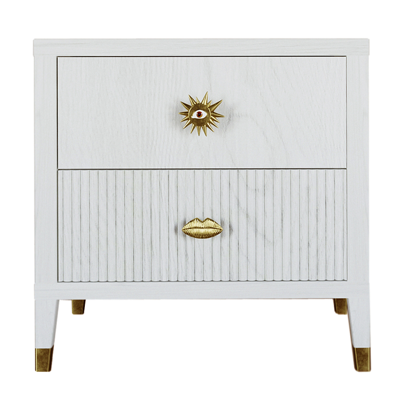 Тумба прикроватная с двумя ящиками Elsa Dreams White Белый в Красноярске | Loft Concept 