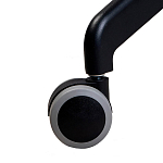 Стул с мягкой синей обивкой из велюра и подъемно-поворотным механизмом на черных колесиках Harper Blue варинант исполнения - 7 | Loft Concept в Красноярске