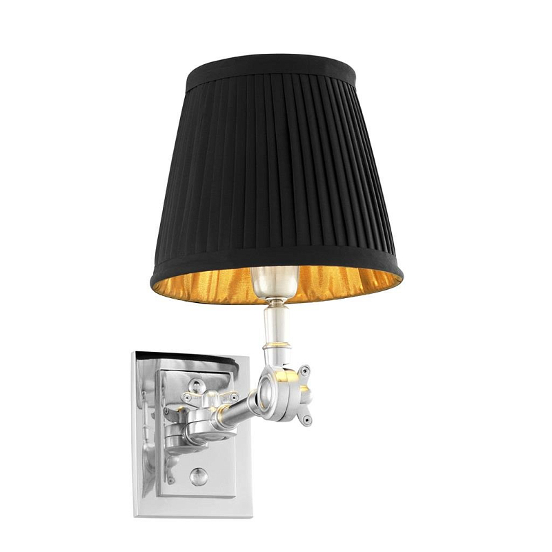 Бра Wall Lamp Wentworth Single Nickel+Black Никель Черный Бра Wall Lamp Wentworth Single Nickel+Black Никель Черный в Красноярске | Loft Concept