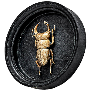 Аксессуар на стену Золотой Жук в круглой раме I