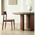 Стол обеденный круглый с двойной столешницей Walnut Wood Table варинант исполнения - 1 | Loft Concept в Красноярске