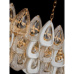 Люстра овальная с многослойными белыми и прозрачными подвесками Character Chandelier варинант исполнения - 4 | Loft Concept в Красноярске