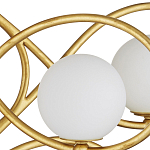 Люстра с закругленным каркасом золотого цвета и белыми плафонами Round Curl варинант исполнения - 1 | Loft Concept в Красноярске