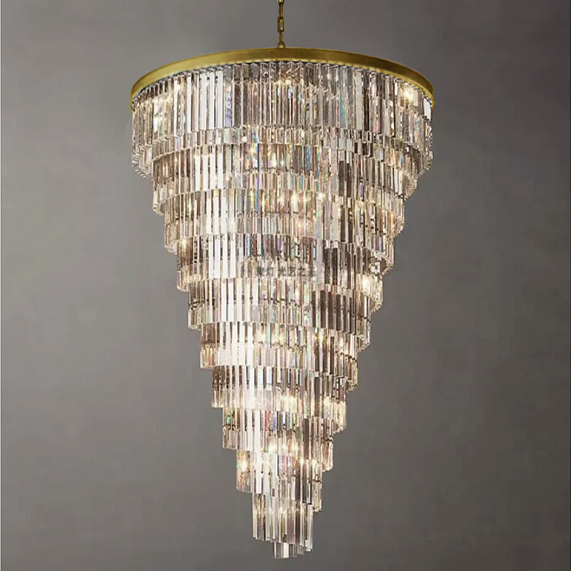 Люстра Chandelier Trapani Large size Никель Прозрачное Стекло в Красноярске | Loft Concept 