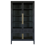 Витрина Primo со стеклянными фасадами и 2 ящиками Черный дуб варинант исполнения - 10 | Loft Concept в Красноярске