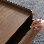 Прикроватный деревянный столик с 2-мя ящиками Moon Walnut Furniture варинант исполнения - 9 | Loft Concept в Красноярске