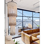 Люстра круглая трехъярусная из бахромы Milk Gradient Braided Fringe варинант исполнения - 3 | Loft Concept в Красноярске