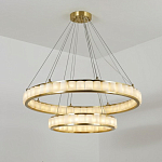 Люстра с 2-мя кольцами из натурального камня с регулируемыми плафонами Durability of Stone варинант исполнения - 2 | Loft Concept в Красноярске