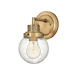 Бра для ванных комнат с прозрачным шарообразным плафоном из стекла с пузырьками на круглом основании Hinkley варинант исполнения - 1 | Loft Concept в Красноярске