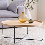 Журнальный стол с круглой деревянной столешницей Urban Style Space варинант исполнения - 2 | Loft Concept в Красноярске