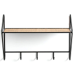 Настенная вешалка с полкой из ротанга Bourn Shelf-hanger варинант исполнения - 1 | Loft Concept в Красноярске