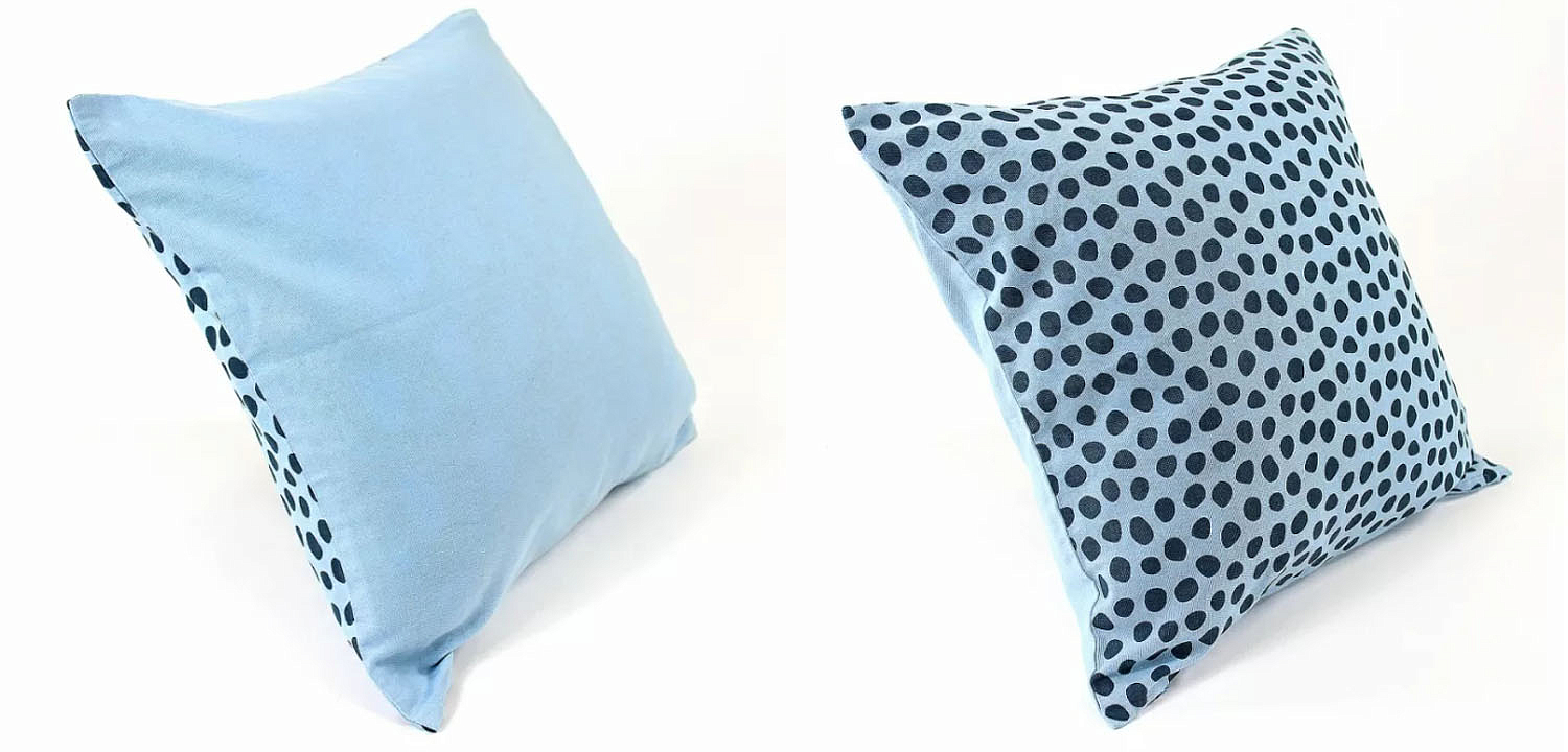 Чехол на подушку Spotted Look blue Чехол на подушку Spotted Look blue - Loft-Concept в Красноярске