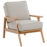 Кресло с каркасом из массива дуба Deniaud Oak Beige Armchair варинант исполнения - 1 | Loft Concept в Красноярске