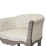 Кресло низкое в стиле прованс Бежевый Лен Louis French Armchair  варинант исполнения - 4 | Loft Concept в Красноярске