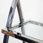 Металлический стеллаж со стеклянными полками Molecule варинант исполнения - 4 | Loft Concept в Красноярске