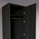 Узкий Шкаф Primo с 2 выдвижными ящиками Черный дуб варинант исполнения - 6 | Loft Concept в Красноярске