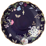 Ваза фарфоровая круглая на ножке с рисунком цветов Garden Whisper Porcelain Set  варинант исполнения - 1 | Loft Concept в Красноярске
