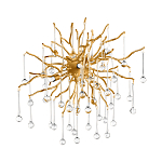 Бра с лучеобразным основанием и подвесками из прозрачного стекла в виде длинных капель Droplet Chandelier варинант исполнения - 1 | Loft Concept в Красноярске