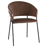 Стул в велюре коричневого цвета Horizon варинант исполнения - 1 | Loft Concept в Красноярске