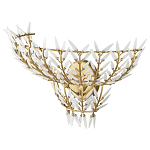 Бра золотого цвета с белыми стеклянными лепестками Hanging Flowers варинант исполнения - 2 | Loft Concept в Красноярске