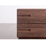 Прикроватный столик деревянный с 2-мя ящиками Moon Walnut Furniture варинант исполнения - 4 | Loft Concept в Красноярске