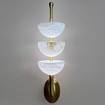 Бра с 3-мя мраморными плафонами в форме чаши Warm Marble Light варинант исполнения - 4 | Loft Concept в Красноярске