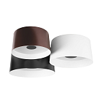 Потолочный светильник с 3-мя цилиндрическими абажурами черного белого и коричневого цвета Urban Dome варинант исполнения - 3 | Loft Concept в Красноярске