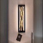 Бра в прямоугольной черной рамке с декором в виде ветвей в золотой отделке Hinkley варинант исполнения - 7 | Loft Concept в Красноярске