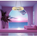 Люстра круглая с фактурными элементами в виде ракушек Inspired Sea варинант исполнения - 5 | Loft Concept в Красноярске