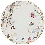 Ваза фарфоровая белая на ножке с рисунком цветов Garden Whisper Porcelain Set  варинант исполнения - 1 | Loft Concept в Красноярске