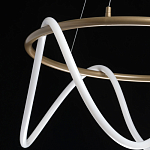 Люстра подвесная круглая золотого цвета с белыми изогнутыми световыми линиями Luke Lampco Tracer Lamp варинант исполнения - 8 | Loft Concept в Красноярске