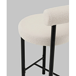 Стул полубарный Floreo букле молочный варинант исполнения - 3 | Loft Concept в Красноярске