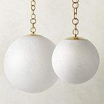 Подвесной светильник в форме шара из белого текстурного стекла Atmosphere варинант исполнения - 2 | Loft Concept в Красноярске