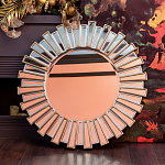 Зеркало круглое с лучами из зеркальных фацетов Silver Facet варинант исполнения - 3 | Loft Concept в Красноярске