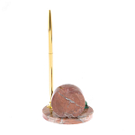 Часы настольные с шариковой металлической ручкой из натурального камня Stone Clock варинант исполнения - 9 | Loft Concept в Красноярске