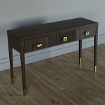 Дизайнерский Письменный стол Elsa Dreams Walnut с тремя ящиками варинант исполнения - 3 | Loft Concept в Красноярске