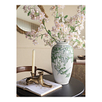 Ваза высокая с зелеными цветочными и птичьими мотивами Vase Inspired by Nature варинант исполнения - 4 | Loft Concept в Красноярске