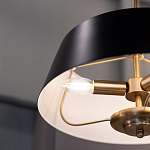 Подвесной светильник с конусовидным металлическим абажуром черного цвета Kichler варинант исполнения - 10 | Loft Concept в Красноярске