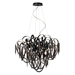 Люстра подвесная с объемной композицией из скрученных лент и металлических цепочек Atlantis Chain варинант исполнения - 4 | Loft Concept в Красноярске