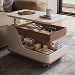 Журнальный столик передвижной с подъемной столешницей Table Trolley варинант исполнения - 6 | Loft Concept в Красноярске